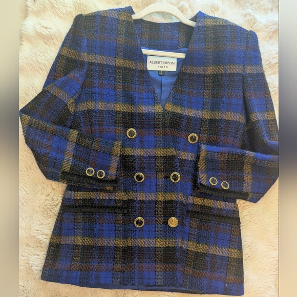 Vintage Albert Nipon Vibrant Boucle Blazer